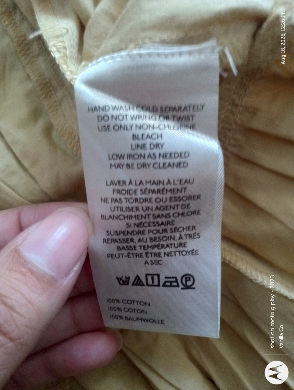 Anthropologie Strapless Hand-Smocked Corset Top Khaki Large - Picture 10 of 16